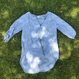 Eileen fisher denim chambray top